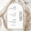 Menu personnalisé pour mariage, anniversaire ou événement – Design élégant et impression de qualité.